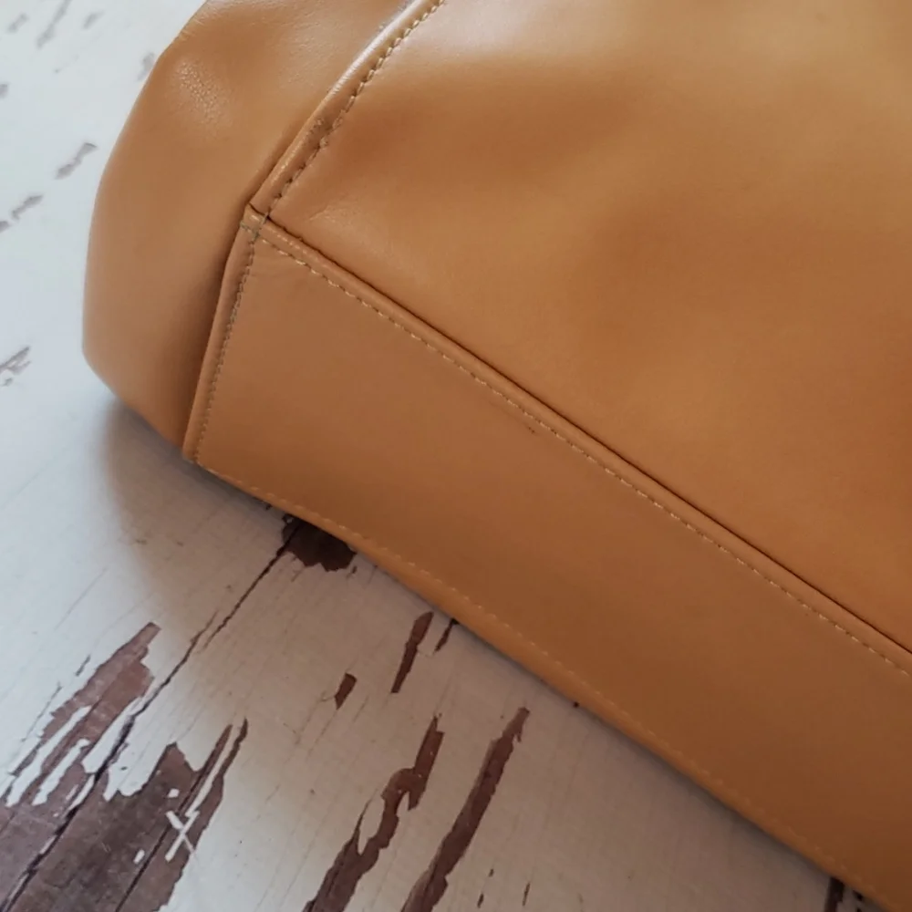 Longchamp cognac hobo bag